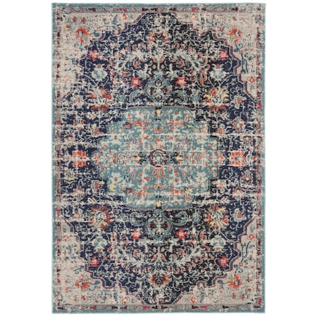 Safavieh 2 x 8 ft. Madison 400 Power-Loomed Rectangle Rug Black & Teal MAD447Z-28